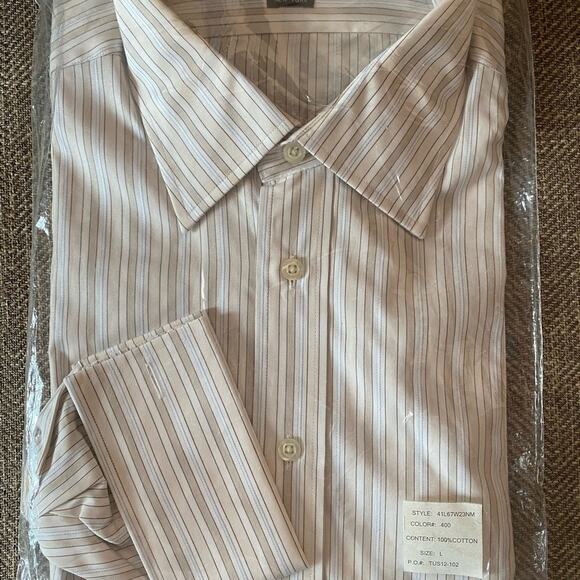 Ike Behar Mens button Up Shirt Neiman Marcus dress stripe NWT 17 / 33 - Picture 1 of 5